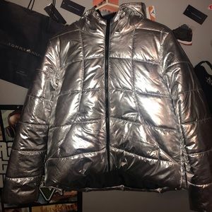 Metallic Puffer Jacket